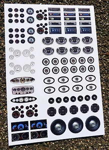 RC 10. Maßstab INNEN DETAIL ARMATURENBRETTER DIALS STEREO LAUTSPRECHER Aufkleber Aufkleber - Bild 1 von 1