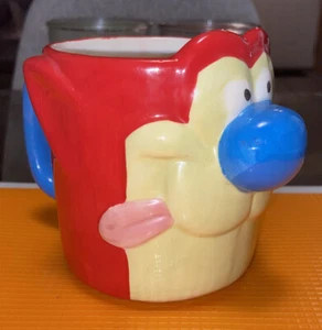 Vintage 2016 Ren & Stimpy Ceramic Figural Coffee Mug Rare Original 3D Cup FreeSh - Picture 1 of 6