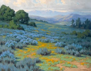 John Marshall Gamble Santa Barbara Landscape Canvas Print 16 x 20 - Picture 1 of 4