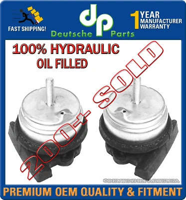 Porsche 944 944S 944S2 968 Engine Motor Mount Mounts LH + RH 95137504204 SET 2 - Image 1 of 4