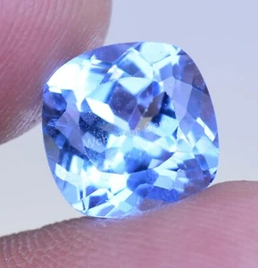 4.50 Ct Natural Blue Indicolite Tourmaline Certified AAA+ Cushion Loose Gemstone - Picture 1 of 7