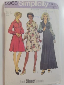 Dress Gown 16 Simplicity 5968 Sewing Pattern VTG Slimmer Long Knee High Waist - Picture 1 of 9