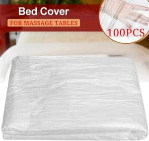 Disposable Massage Bed Cover 100 Pcs Spa Bed Sheets Tattoos Table Sheets Plastic - Picture 1 of 15