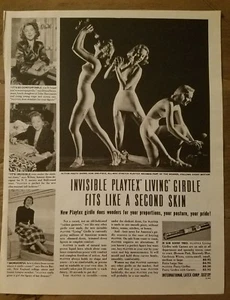 1948 Invisible Playtex Living Girdle Damenmode Kleidung Anzeige - Bild 1 von 1