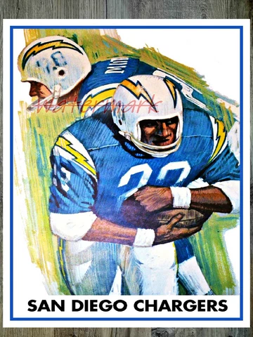 NFL San Diego Chargers Color ART Poster Reprint Print 8 X 10 Photo Picture Cover
