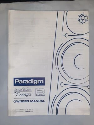 Altavoces Paradigm SE Series SE1 SE2 SE3 Manual de usuario original del propietario Foto 1 de 2