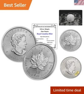 Brilliant Uncirculated 1 oz Canadian Silver Maple Leaf Coin - $5 Authentic 1988+ - Picture 1 of 8