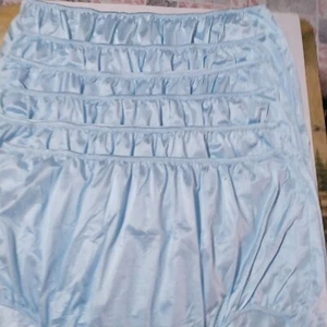6 Nylon Panties/ Granny High Waisted/ Double Nylon Layer Crotch/ BLUE/ 2XL/ 3L - Picture 1 of 6