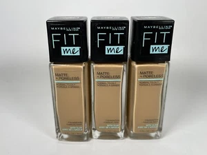 3 Maybelline Fit Me Matte+Poreless Normal Oily  Liquid Foundations 228 SOFT TAN - Picture 1 of 7