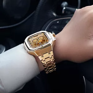 For Apple Watch Ultra 49mm AP Mod Kit Stainless Steel Case Band Silicone Strap - Picture 1 of 63