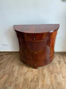 Biedermeier Demi Lune Halbschrank in Mahagoni restauriert - Bild 1 von 24