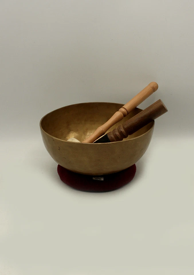 Tibetan Singing Bowl 8" Matt Color - Image 1 of 4