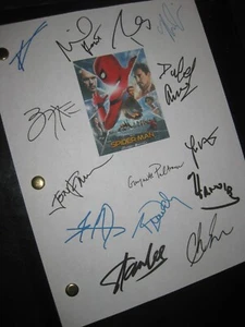 Spider-Man Homecoming Signed Script X14 Tom Holland Michael Keaton Downey reprnt - Picture 1 of 1