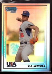A.J. VANEGAS USA 463/777 MINT REFRACTOR ROOKIE CARD RC SP 2010 BOWMAN CHROME #18