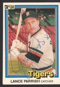 Donruss #366 1981 Lance Parrish autografiado - Tigres de Detroit - Imagen 1 de 2