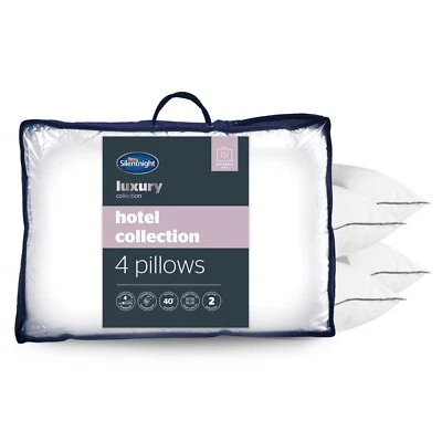 Silentnight Hotel Collection Luxury Pillows 4 Pack Premium Bed Quality Support
