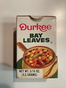 Vintage Durkee Bay Blätter Box 3/16 Oz. - Bild 1 von 7