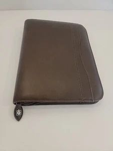 Day-Timer Agenda Binder Personal Organizer To-Do Lists Contacts,Brown Good Condi - Picture 1 of 15