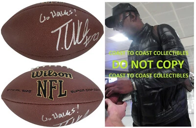 Certificado de autenticidade assinado por Tariq Woolen Seattle Seahawks futebol americano NFL prova exata autografado - Imagem 1 de 4
