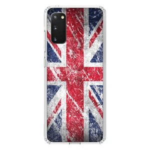 Clear Case for Galaxy S (Pick Model) Red White Blue UK Flag Weathered - Picture 1 of 12
