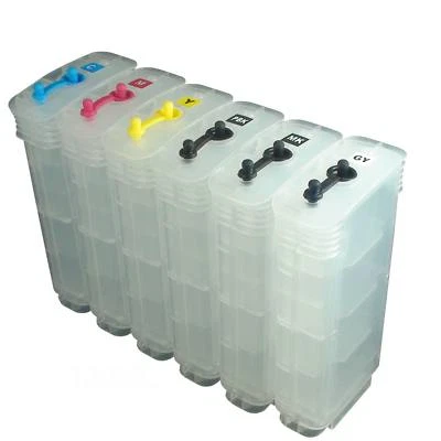 Refillable Ink Cartridges (130ml) for HP 72 Designjet T610 T620 T770 T790 T1100 - Image 1 of 4