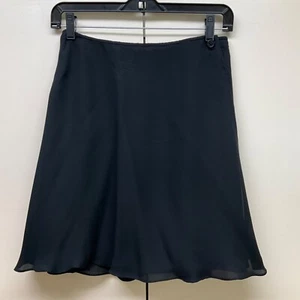 Banana Republic Wrap Silk Skirt Black Size 6, Vintage New with Tags - Picture 1 of 4