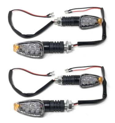 BEBYLIS 4 Indicatori Di Direzione Impermeabili Universali X Moto Frecce Led Trasparenti