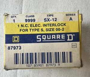 SQUARE D 9999SX12 ELEKTRISCHE VERRIEGELUNG 1NC TYP S GRÖSSE 00-2 SERIE A, Neu im Karton - Bild 1 von 3