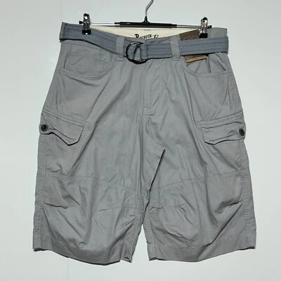Pantalones Cortos Roebuck Cargo Para Hombres 34x12 Gris Ripstop Cinturón Mensajero Nuevos con Etiquetas Foto 1 de 4