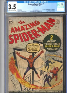 Amazing Spider-Man #1 CGC 3.5 1963 Marvel 2nd Spider-Man! Holy Grail! L@@K!! - Picture 1 of 3