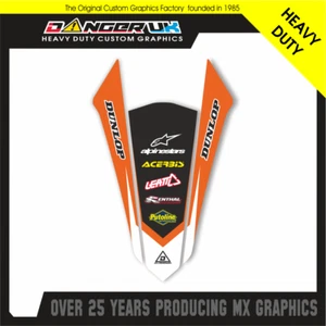 KTM 125 250 300 450 500 EXC SX SXF PARAFANGO POSTERIORE PARAFANGO GRAFICO DECALCOMANIE ADESIVO - Foto 1 di 1