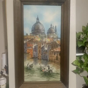 Cuadro sobre lienzo firmado Robert Scott 12x24 - Imagen 1 de 6