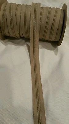 Invisible Zipper chain #3 Nylon Tan By the Yard apparel home decor sewing - Image 1 of 4