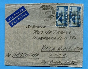 POSTA AEREA DEMOCRATICA £.25 azzurro COPPIA x ARGENTINA (291268) - Imagen 1 de 2