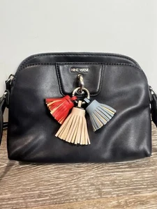 Brand New Nine West Crossbody Purse Navy with Tassels Purse - Picture 1 of 5