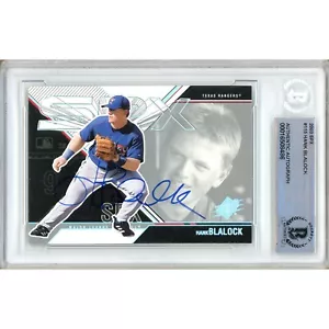 Hank Blalock Auto 2003 SPx Baseball #115 Texas Rangers Autograph Beckett Slab - Picture 1 of 6