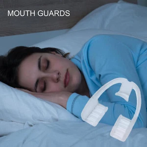 Silicone Mouth Guard Night Teeth Clenching Grinding Sleep Dental Bite Moldable - Picture 1 of 7