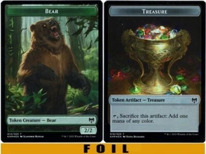 1x - BEAR \\ TREASURE TOKEN - FOIL #13/19 - Kaldheim - NM MTG - Picture 1 of 1