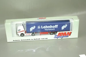 AMW Mercedes semi-trail truck "Lehnhoff hard steel" 70454 1:87 / H0 original packaging NOS AWM - Picture 1 of 2