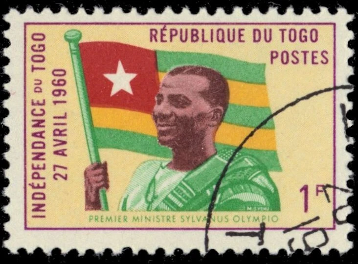 TOGO 378 - Independence Anniversary "Sylvannus Olympio and Flag" (pb39104) - Image 1 of 1