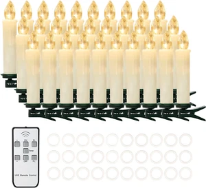 30 PCS Flameless LED Taper Candles Battery Operated Christmas Tree Candle Lights - Picture 1 of 9