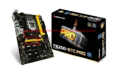 BIOSTAR TB250-BTC PRO LGA 1151 Intel B250 USB 3.0 MINING ATX Motherboard - Image 1 of 2