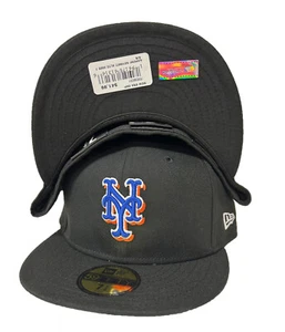 New York Mets New Era Alternate Authentic On-Field 59FIFTY Fitted Hat - Black - Picture 1 of 7