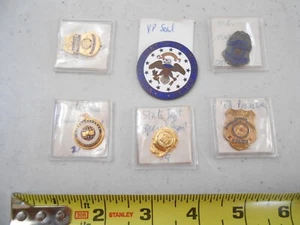 SET 6 STATE DEPT US MARSHAL WHITE HOUSE US VICE PRESIDENT SEAL BADGE SHIELD G - Picture 1 of 6