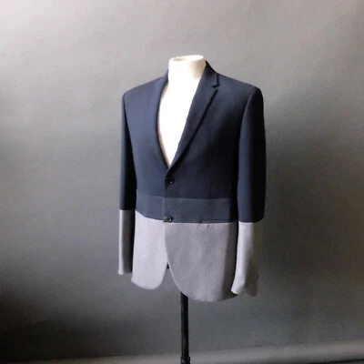 Blazer Neil Barrett Azul y Gris Gab Talla S 48 EE. UU. 38 Calce Ajustado Chaqueta Deportiva Italia  Foto 1 de 4