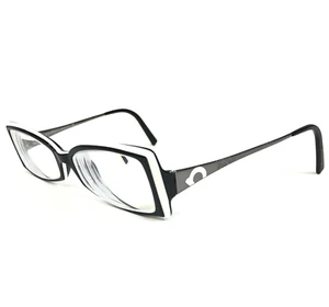 Salvatore Ferragamo Eyeglasses Frames 2587 437 Silver White Black 53-17-135 - Picture 1 of 12
