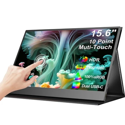 UPERFECT Touch Screen Monitor 15.6" 1080P Tragbare Monitore Desktop Touchscreen - Bild 1 von 4