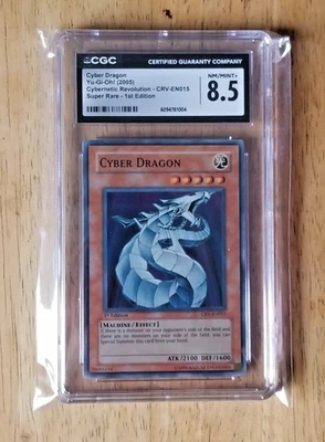 Yugioh tcg- Cyber Dragon- CRV-EN015 1st Edition Super Rare - CGC Grade 8.5 - Image 1 of 2