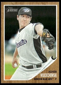 2011 Topps Heritage Minor League Asher Wojciechowski Dunedin Blue Jays #186 - Picture 1 of 2