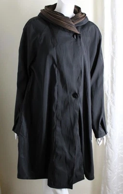 Chaqueta Abrigo de Lluvia MycraPac Mycra Pac Talla 2 M L Negro Cobre Reversible Art-to-Wear Foto 1 de 4